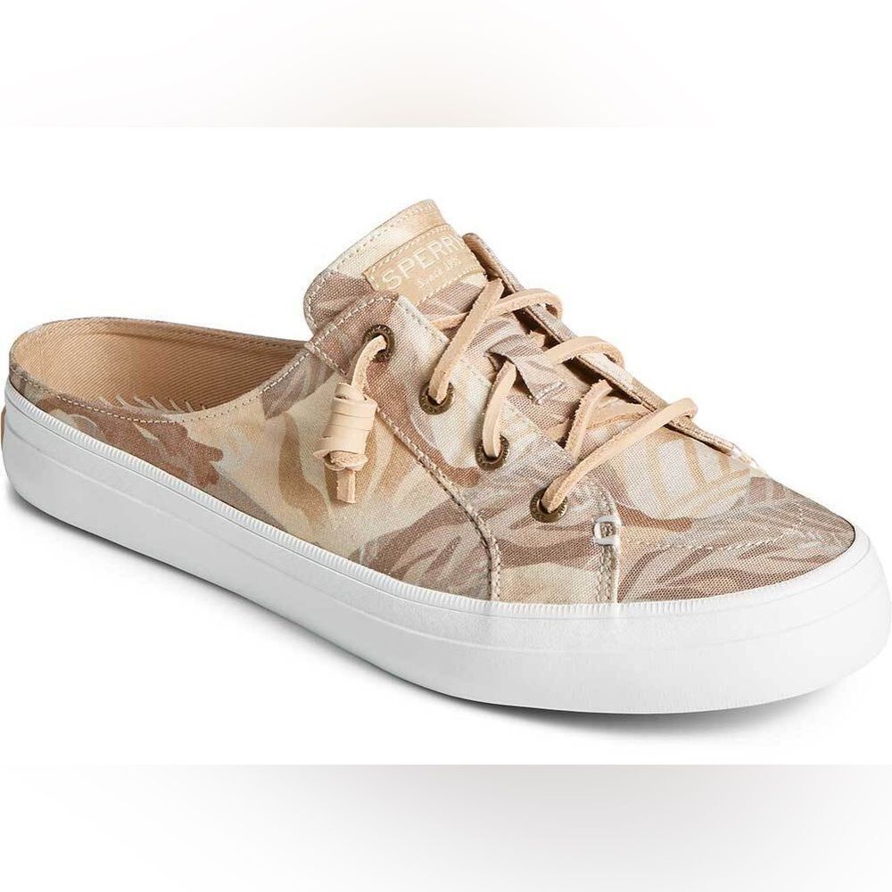 NWOB Sperry Women's Crest Vibe beachy sporty Mule Tan. Size 8